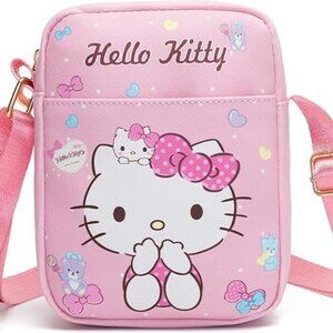 Cute Cartoon Mini Crossbody Bag Womens PU Zipper Shoulder Bag